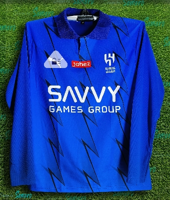 Picture of Al Hilal Jersey - Full Sleeve Collar al-hilal Jersey for Man - Football Jersey