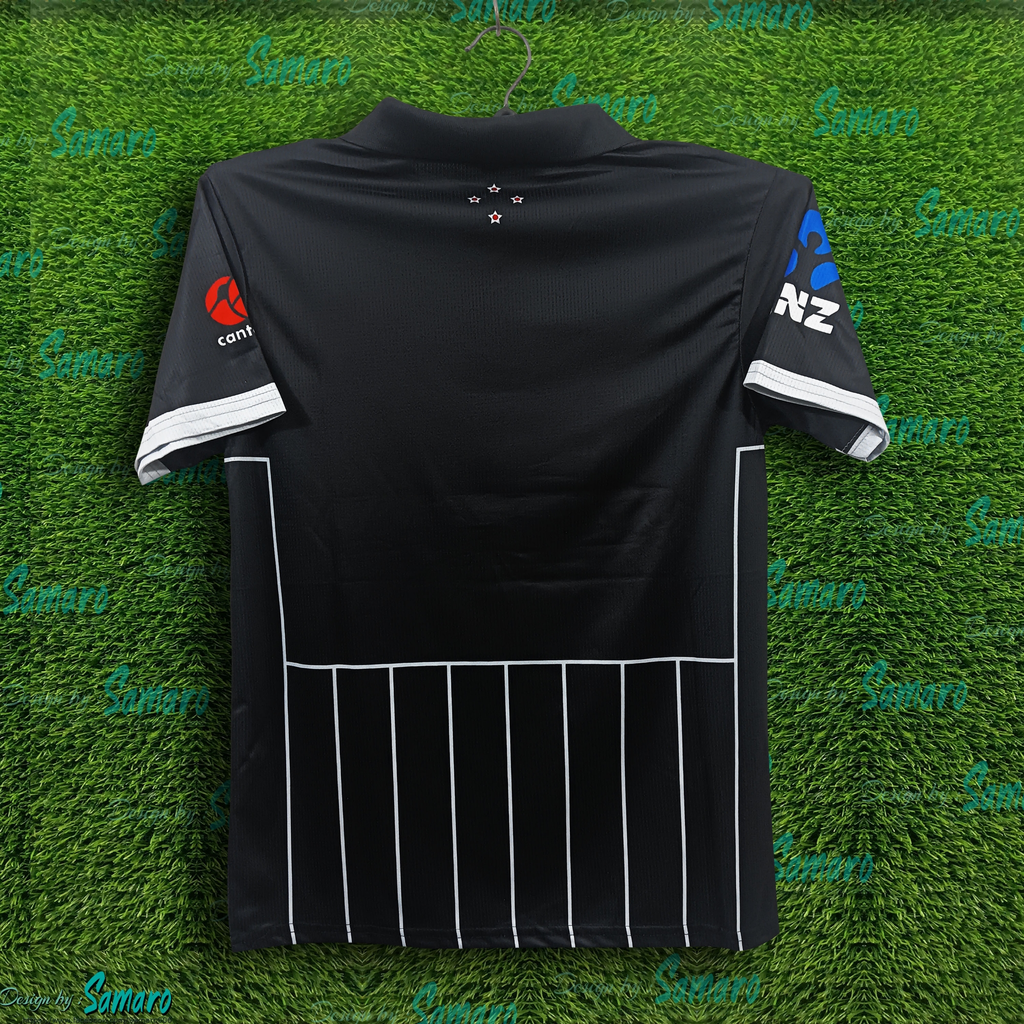 Picture of New Zealand World Cup Jersey - Short Sleeve Collar Polo Cricket Jersey For Men - New Zealand Jersey 2024-2025