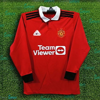 Picture of Man-u Jersey 2025/26 - Full Sleeve Collar Polo Thai Premium Football Jersey For Men - Long Sleeve - Man-U Jersey