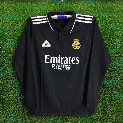 Picture of Real Madrid full sleeve polo Jersey 2025/2026 Thai Premium Jersey For Men - Long Sleeve Polo T Shirt -  Real Madrid football Jersey 2025