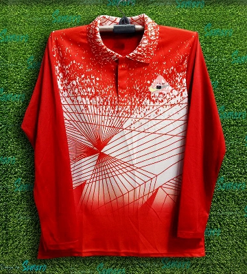 Picture of Men Regular Fit Full Sleeve Printed Polo Jersey For Man - Sublimation Polo T shirt For Man - Jersey