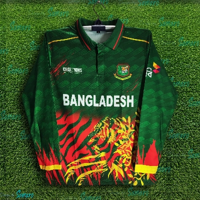 Picture of Bangladesh ICC Champions Trophy Premium Jersey For Man - Full Sleeve Polo T Shirt - Bangladesh Cricket Jersey 2025-26