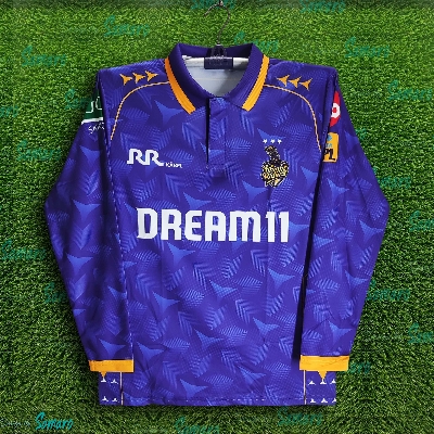 Picture of Kolkata Knight Riders Premium Jersey For Men - KKR Full Sleeve Polo IPL Jersey - Kolkata Cricket Jersey 2025-2026