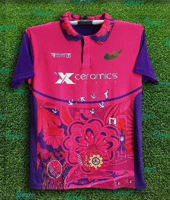 Picture of Strikers Polo Jersey 2024 - Short Sleeve Collar BPL Cricket Jersey For Man - BPL Jersey 2024