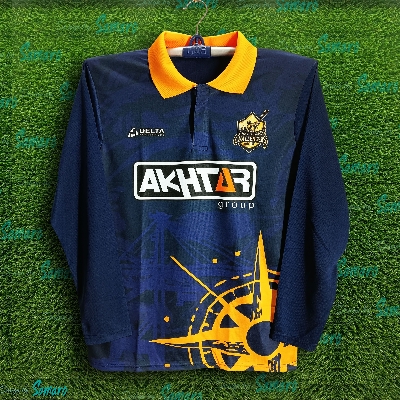 Picture of Chittagong challengers Full Sleeve Collar Polo Cricket Jersey For Man - BPL Polo Jersey - Chittagong Jersey 2024-2025