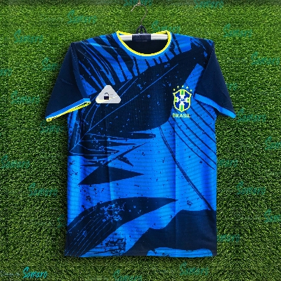 Picture of Brazil Short Sleeve Football Jersey For Men - Half Sleeve T Shirt - Brazil Football Jersey 2025