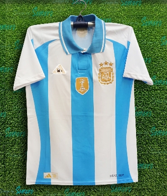 Picture of Argentina Short Sleeve Polo Thai Premium Football Jersey For Man - Argentina Jersey 2025-26