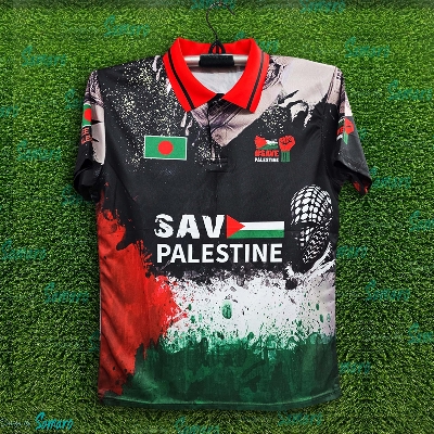 Picture of Save Palestine Thai Premium Polo Jersey For Man - Half Sleeve Polo T Shirt - Palestine Jersey 2025-26
