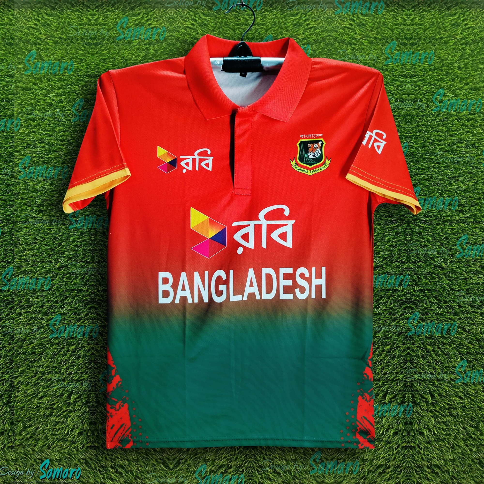 Picture of Bangladesh T 20 Cricket Jersey For Men - Robi Short Sleeve Cricket Jersey For Men - Bangladesh Cricket Jersey 2024-2025