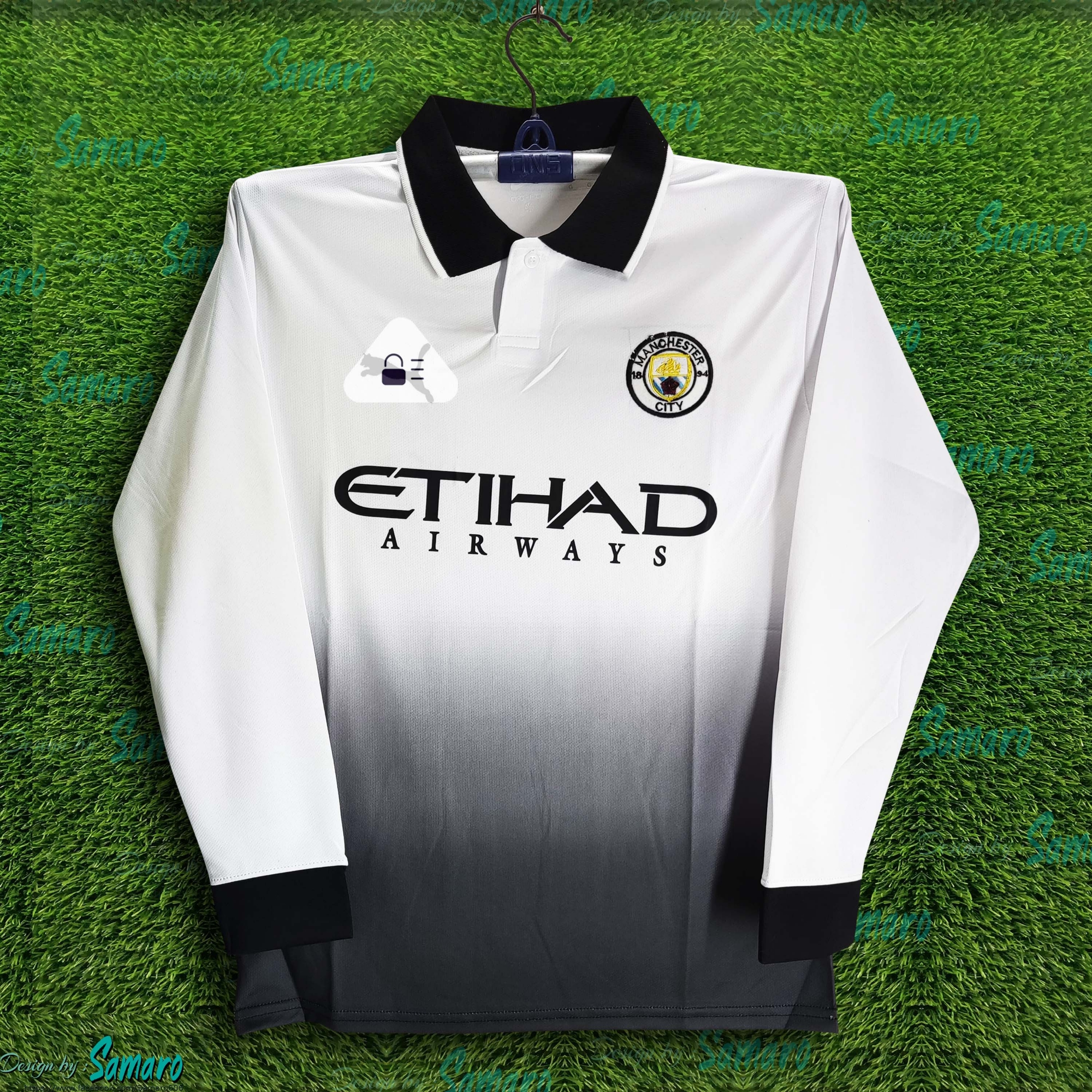 Picture of Manchester City Thai Premium Full Sleeve Polo Football Jersey For Man - Manchester City Jersey 2024-25