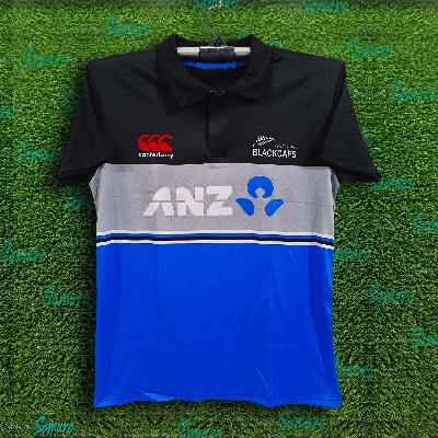 Picture of New Zealand Short Sleeve Collar Jersey For Men - Polo Cricket Jersey - New Zealand Jersey 2024/2025