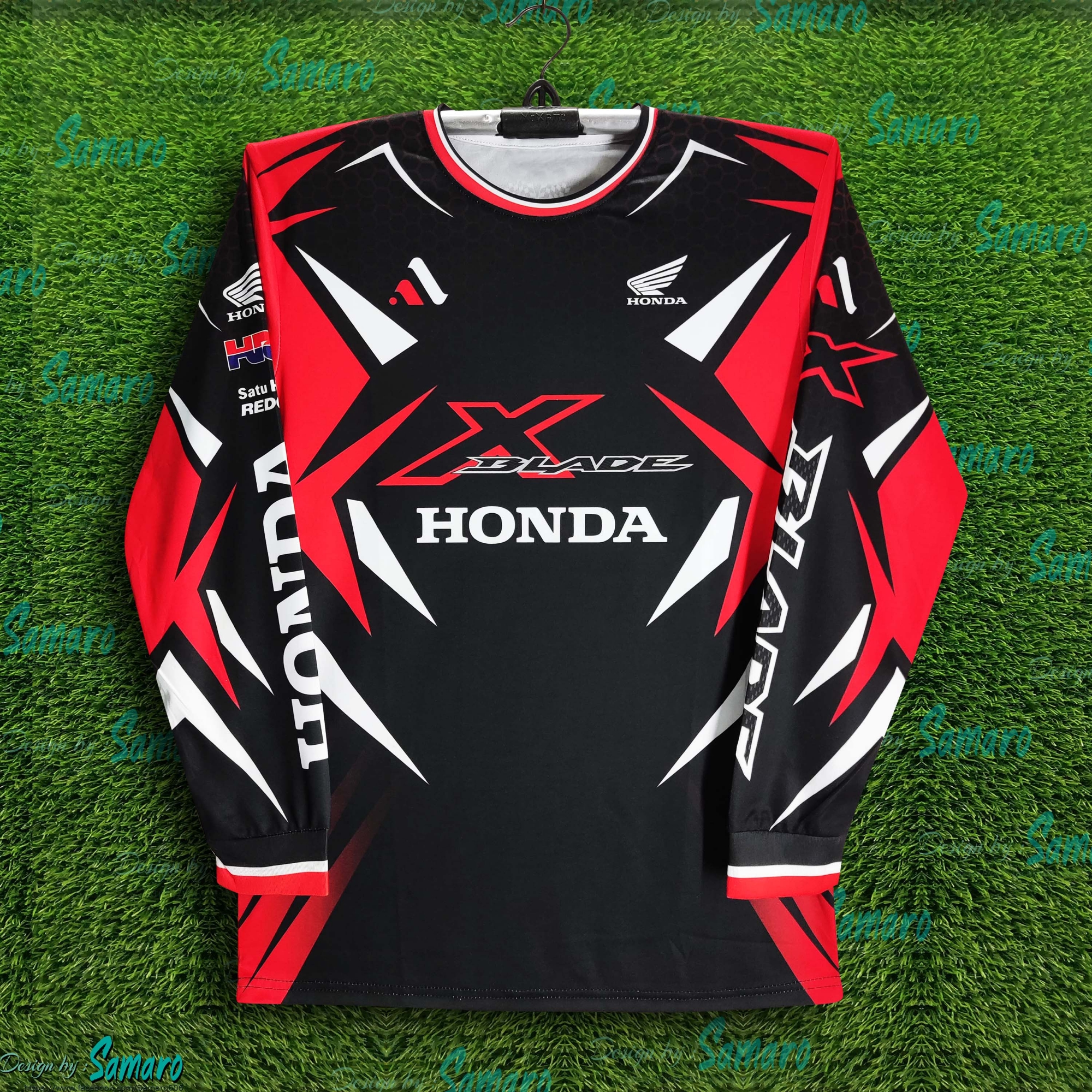 Picture of Honda X Blade Full Sleeve Bike Jersey For Men - Honda Bike T Shirt - Honda Jersey 2025/26