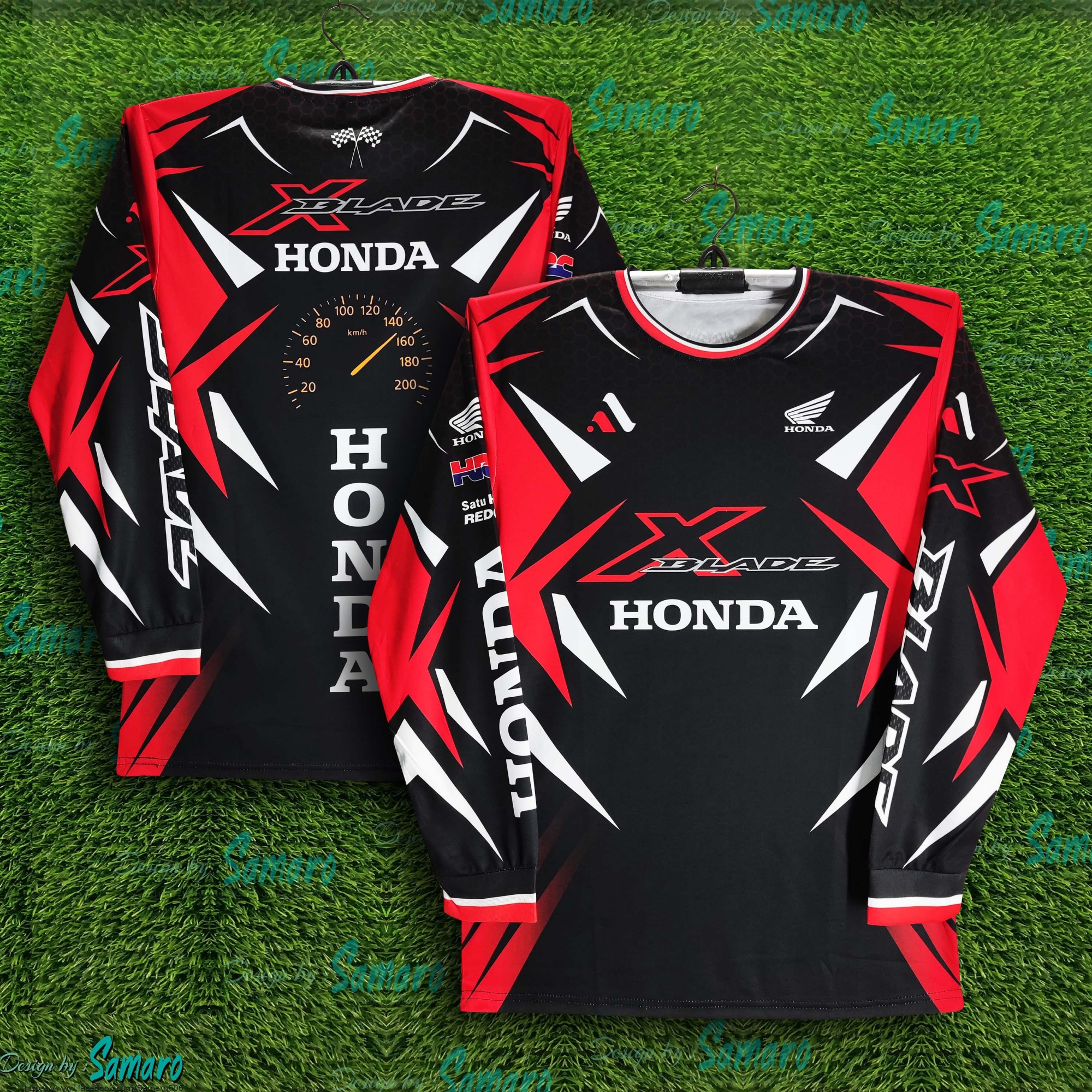 Picture of Honda X Blade Full Sleeve Bike Jersey For Men - Honda Bike T Shirt - Honda Jersey 2025/26
