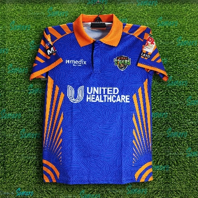 Picture of Khulna Tigers Premium Short Sleeve Polo Cricket Jersey For Men - BPL Half Sleeve T Shirt - Khulna Jersey 2025-26