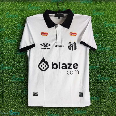 Picture of Santus Short Sleeve Polo Football Jersey For Man - Neymar jr Half Sleeve Polo Jersey - Santos Jersey 2025/26