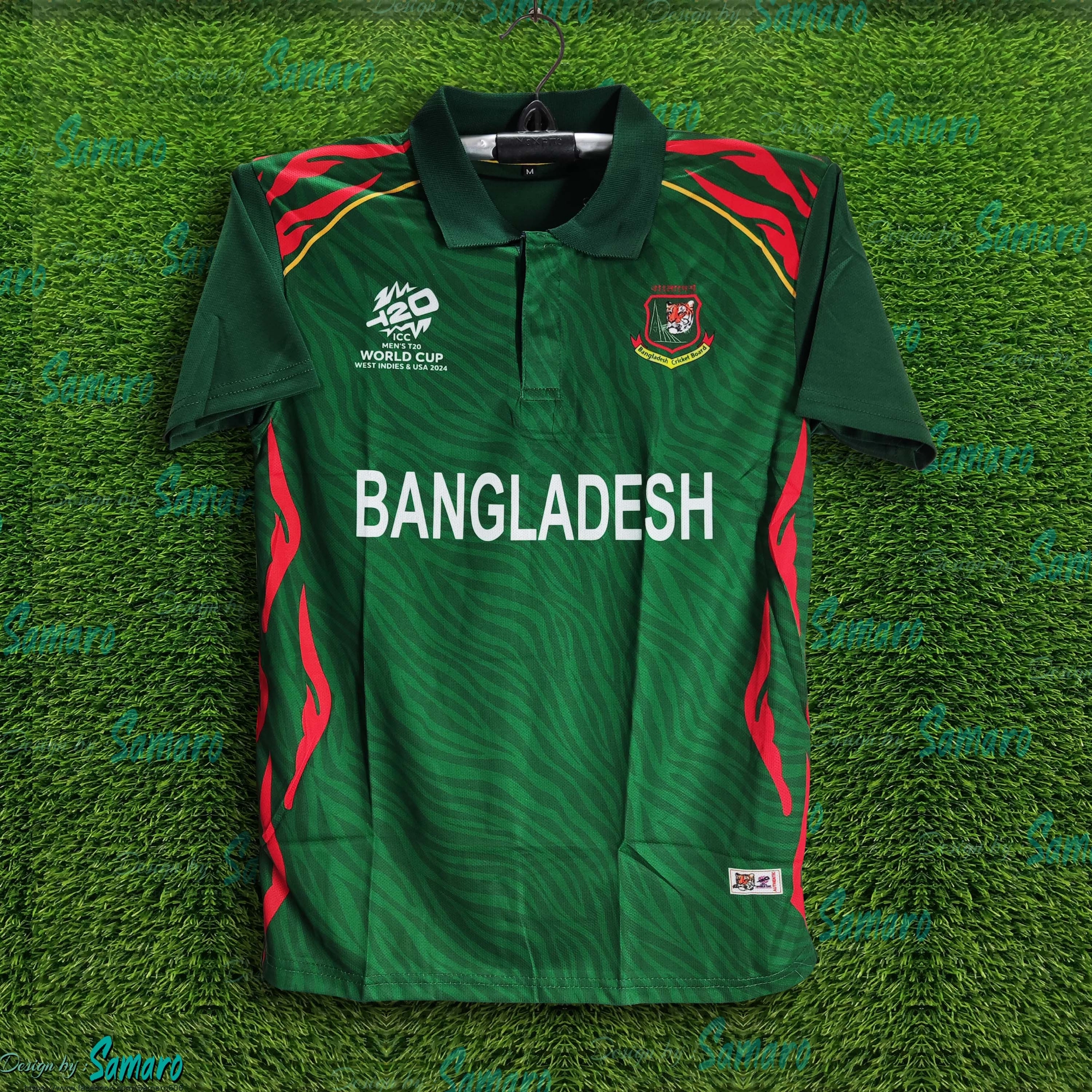 Picture of Bangladesh T20 World Cup Jersey - Short Sleeve Polo Cricket Jersey For Men - Bangladesh Cricket Jersey 2025/26