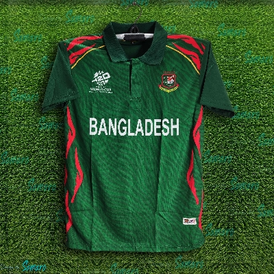 Picture of Bangladesh T20 World Cup Jersey - Short Sleeve Polo Cricket Jersey For Men - Bangladesh Cricket Jersey 2025/26