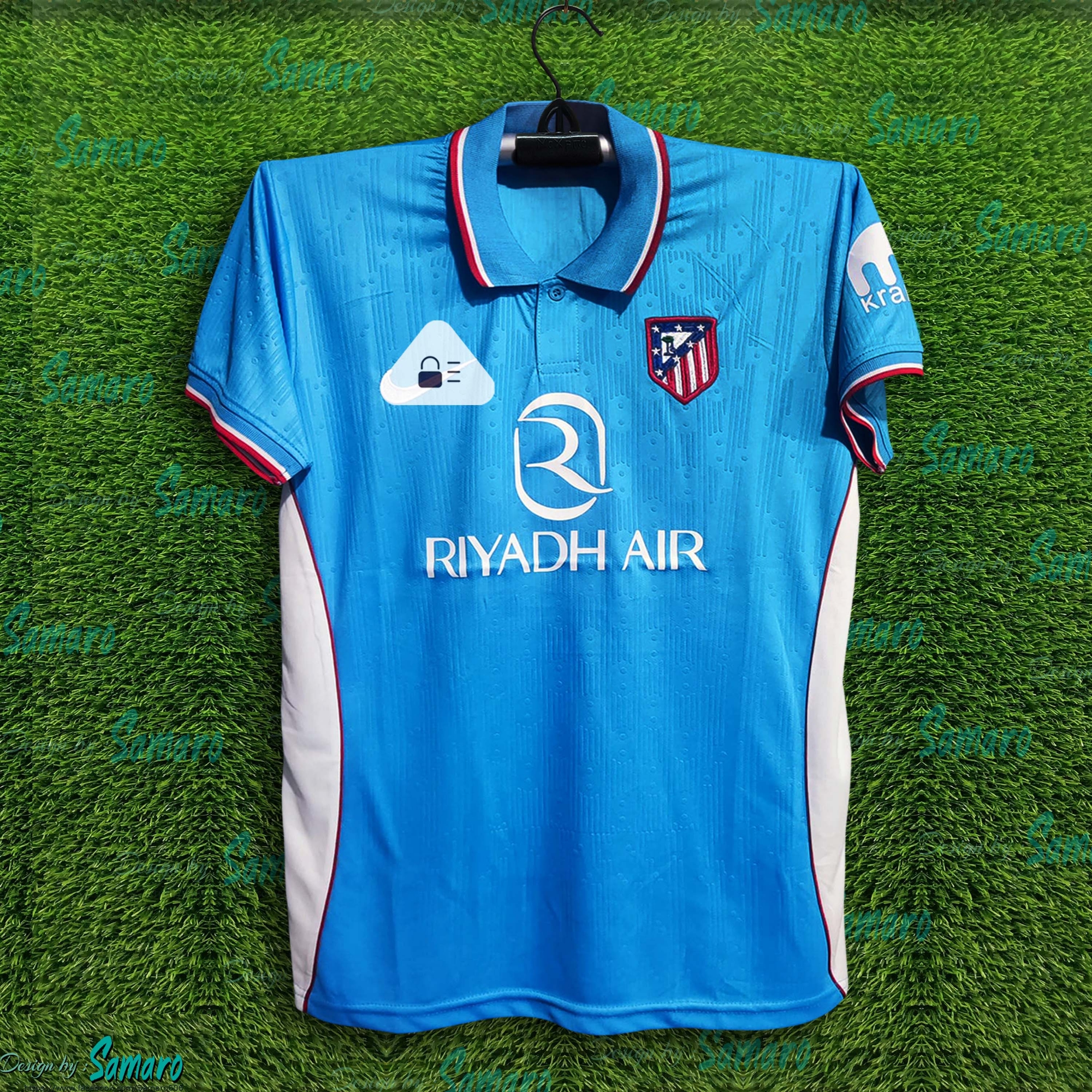Picture of Atletico Madrid Jersey 2025/2026 Thai Premium Polo Football Jersey For Men - Half Sleeve Polo Jersey - Atletico Madrid Jersey 2025