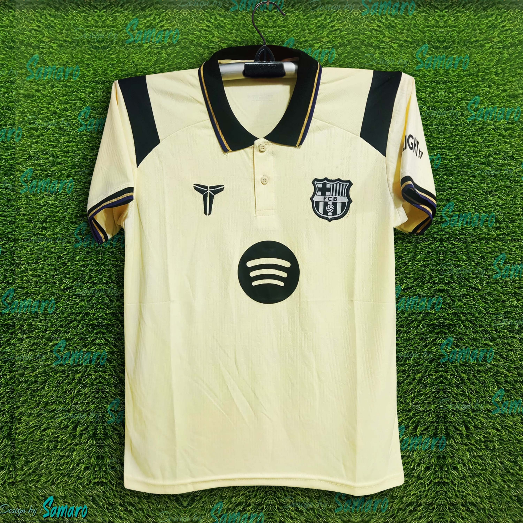 Picture of Barcelona Jersey 2025/2026 Thai Premium Polo Football Jersey For Men - Half Sleeve Polo Jersey - Barcelona Football Jersey 2025