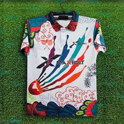 Picture of Maxbolt Half Sleeve Polo Jersey 2025/2026 Thai Premium Jersey For Men - Winter & Bike t shirt - Maxbolt Badminton Jersey 2025