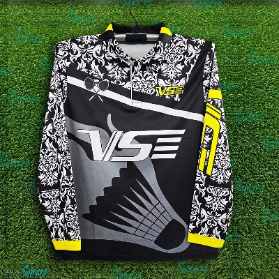 Picture of VS Long Sleeve Polo Jersey 2025/2026 Thai Premium Jersey For Men - Winter & Bike t shirt - VS Badminton Jersey 2025
