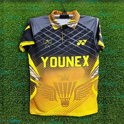 Picture of Yonex Half Sleeve Polo Jersey 2025/2026 Thai Premium Jersey For Men - Winter & Bike t shirt - Younex Badminton Jersey 2025