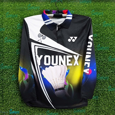 Picture of Yonex Long Sleeve Polo Jersey 2025/2026 Thai Premium Jersey For Men - Winter & Bike t shirt - Younex Badminton Jersey 2025