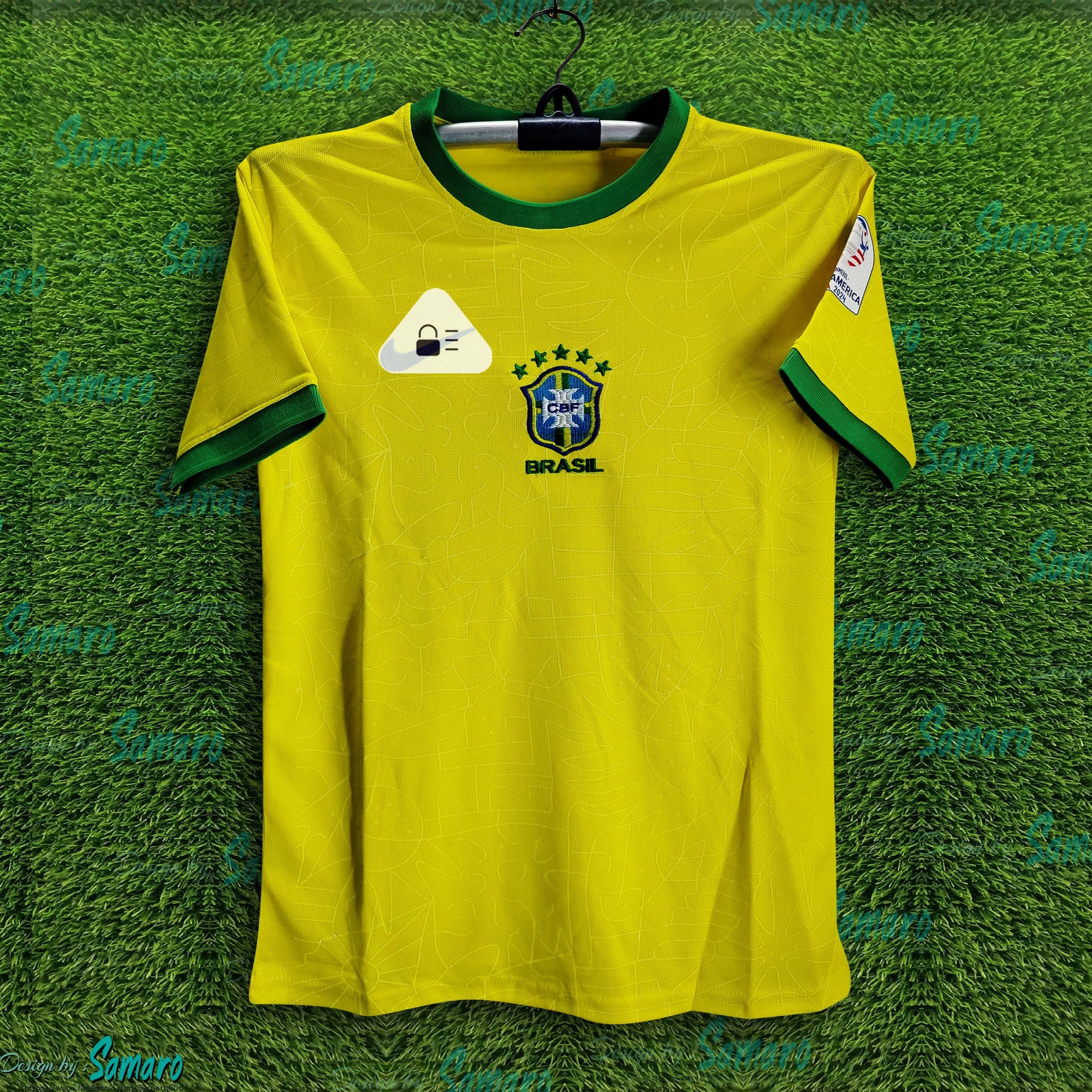 Picture of Brazil Copa America Jersey 2025/2026 Thai Premium Jersey For Men - Half Sleeve - Brazil Football Jersey 2025