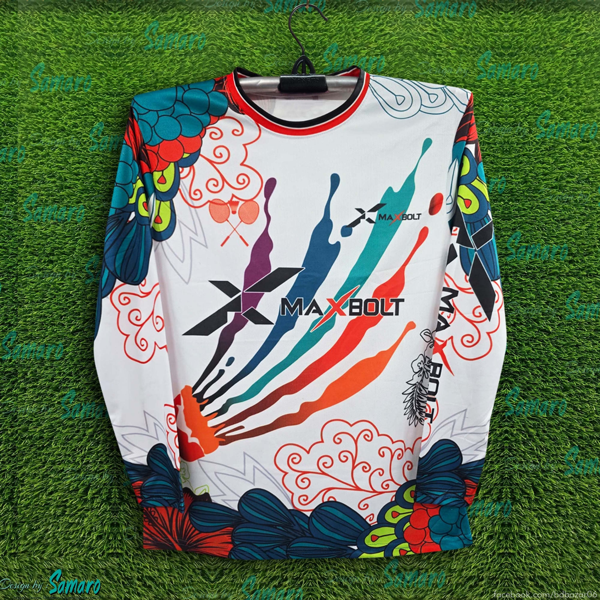 Picture of Maxbolt Long Sleeve Jersey 2025/2026 Premium Jersey For Men - Winter & Bike t shirt - Maxbolt Badminton Jersey 2025