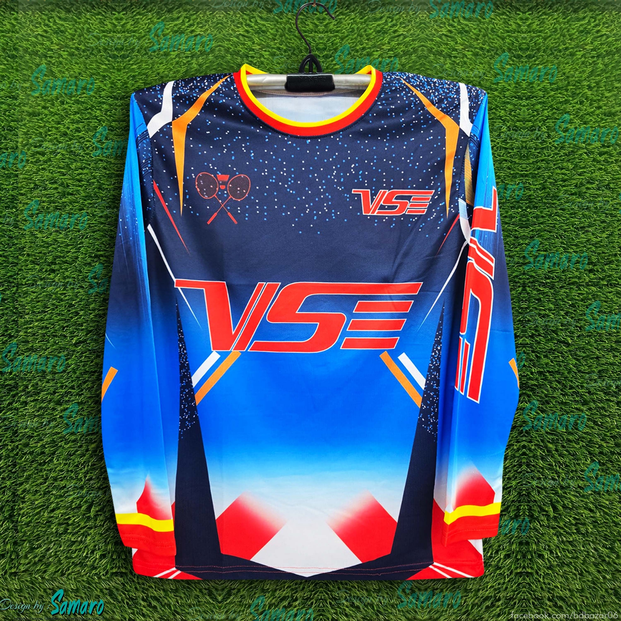 Picture of VS Long Sleeve Jersey 2025/2026 Thai Premium Jersey For Men - Winter & Bike t shirt - VS Badminton Jersey 2025