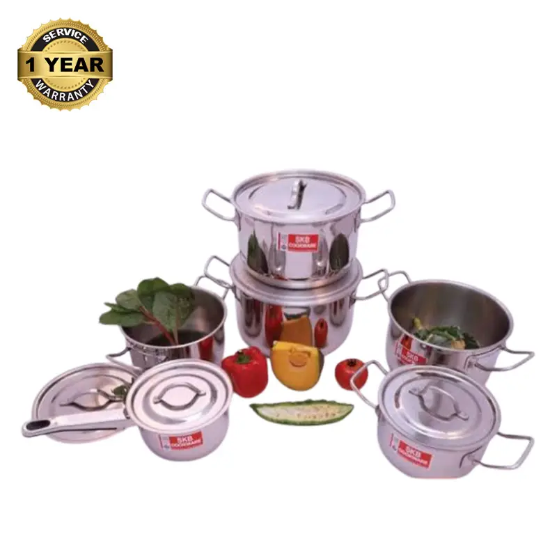 Picture of SKB SuS304 food grade stainless steel Curry Sauce Pot with SS Lid and Handle 30 cm
