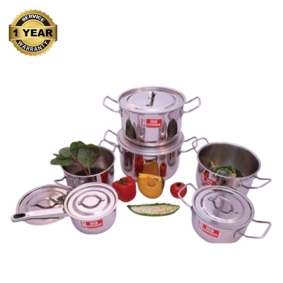 Picture of SKB SuS304 food grade stainless steel Curry Sauce Pot with SS Lid and Handle 24 cm