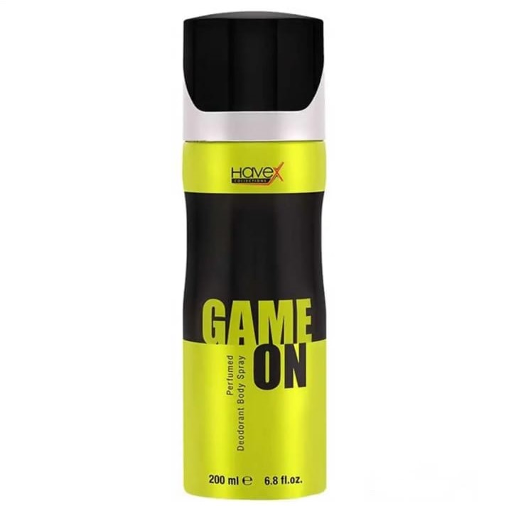 Picture of International UAE product Body spray party scent Havex GAME ON used for male- 200 ml