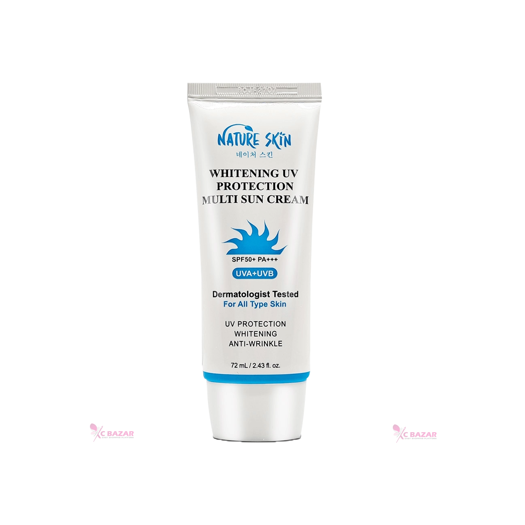 Picture of International Korean Product Skin care SUN CREAM Nature skin Whitening Uv sun Protection cream SPF 50+ used for male/female - 72 ml
