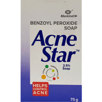 Picture of Acnestar 2.5Percent Benzoyl Peroxide Soap 75 gm