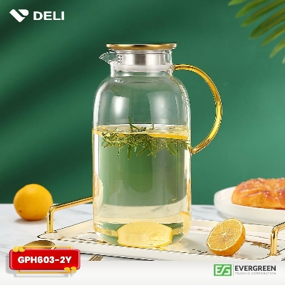 Picture of 1 pcs large size GLASS PITCHER , Heat-Resistant Pitcher GPH 603-2Y,2.52L - Kitchen & Dining