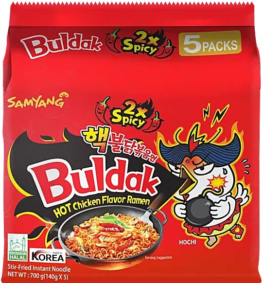 Picture of Samyang buldak noodles hot chicken flavor ramen 2xspicy 140g *5 piece