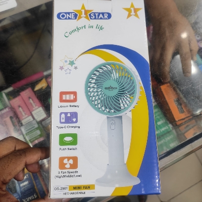 Picture of ONE STAR OS-2901 Rechargeable  Lithium Battery Strong Wind Portable Desk Fan