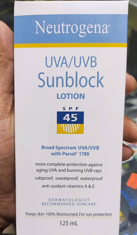 Picture of International USA Product 𝐍𝐞𝐮𝐭𝐫𝐨𝐠𝐞𝐧𝐚 UVA/UVB Sunblock Lotion ( 𝐒𝐏𝐅 45)-125ml