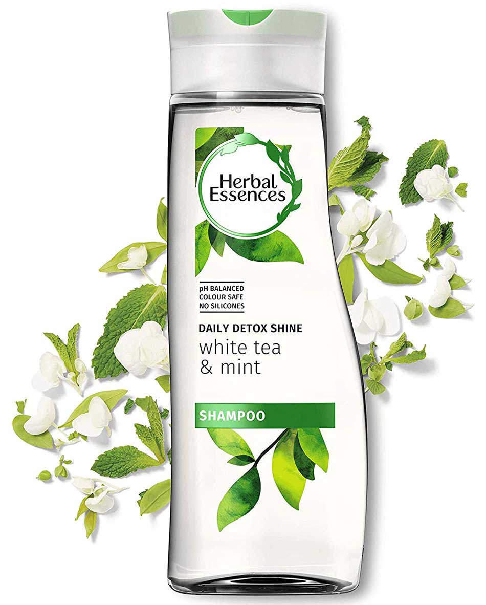 Picture of International Thailand product hair care Herbal Essence DAILY DETOX SHINE white tea and mint shampoo used for male/ female - 400 ml