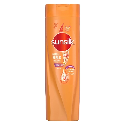 Picture of International Dubai Product SUNSILK Shampoo, to instantly repair damaged hair, with Keratin, Almond Oil & Vitamin C, 400ml