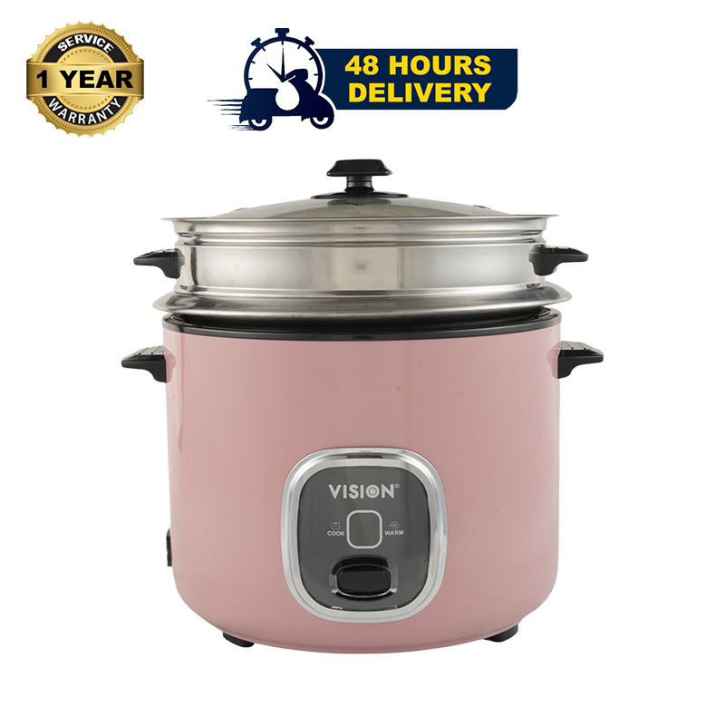 Picture of Vision Rice Cooker - 2.8 L 1000W REL-Prime (Double Pot) Pink with Antibacterial action in warm mode