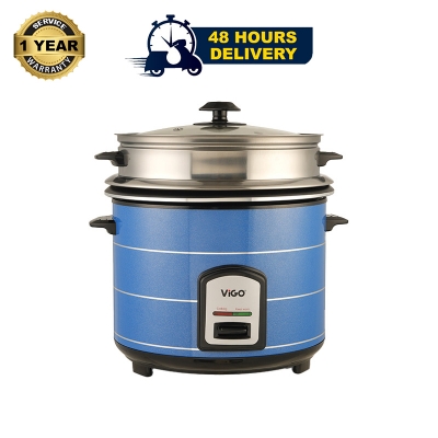 Picture of Vigo Rice Cooker - 3.0 L 1100W REL-50-05 SS Blue (Two Pot) with Magnetic Switch and Thermostat