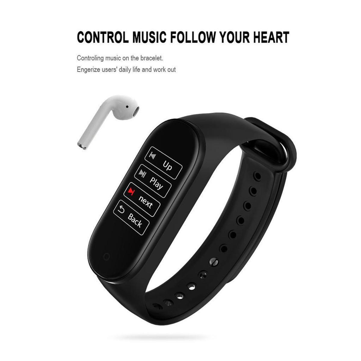 Picture of M4 Fitness Bracelet OLED Color Touch Screen Smart Wristband Global Version - Black