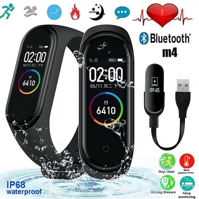 Picture of M4 Fitness Bracelet OLED Color Touch Screen Smart Wristband Global Version - Black