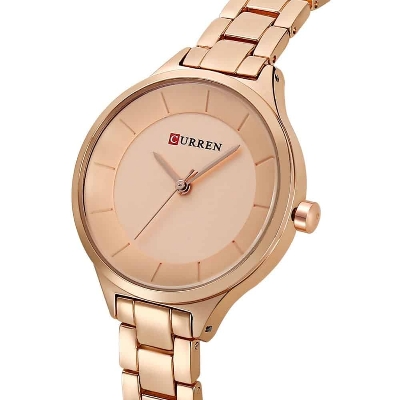 Picture of CURREN 9004 - Golden Stainless Steel Analog Watch for Women - Golden (Replicate)