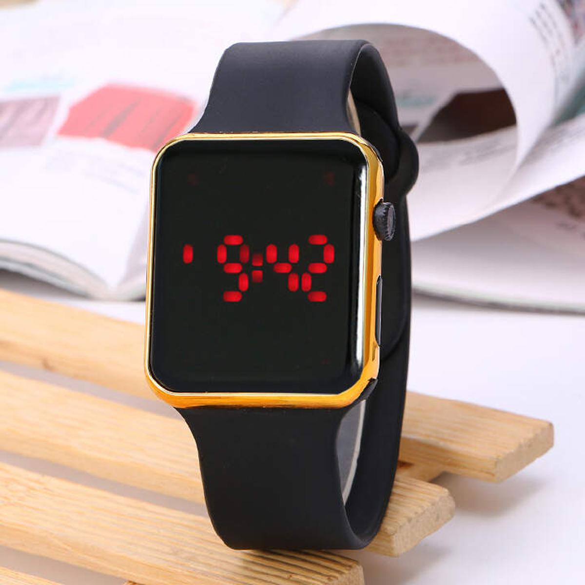 Picture of Led Watch, Fashionable Square LED Digital Sports Watch, Waterproof LED Wrist Watch(null)