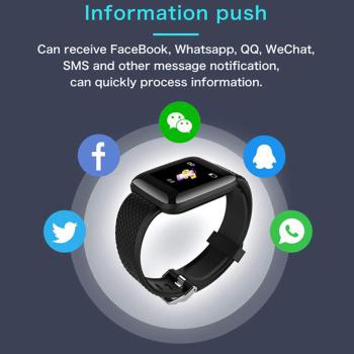 Picture of D116 PLUS Smart Bracelet Heart Rate Blood Pressure Monitor Wristbands Outdoor Sports Fitness Band Waterproof Smart Digital Watch