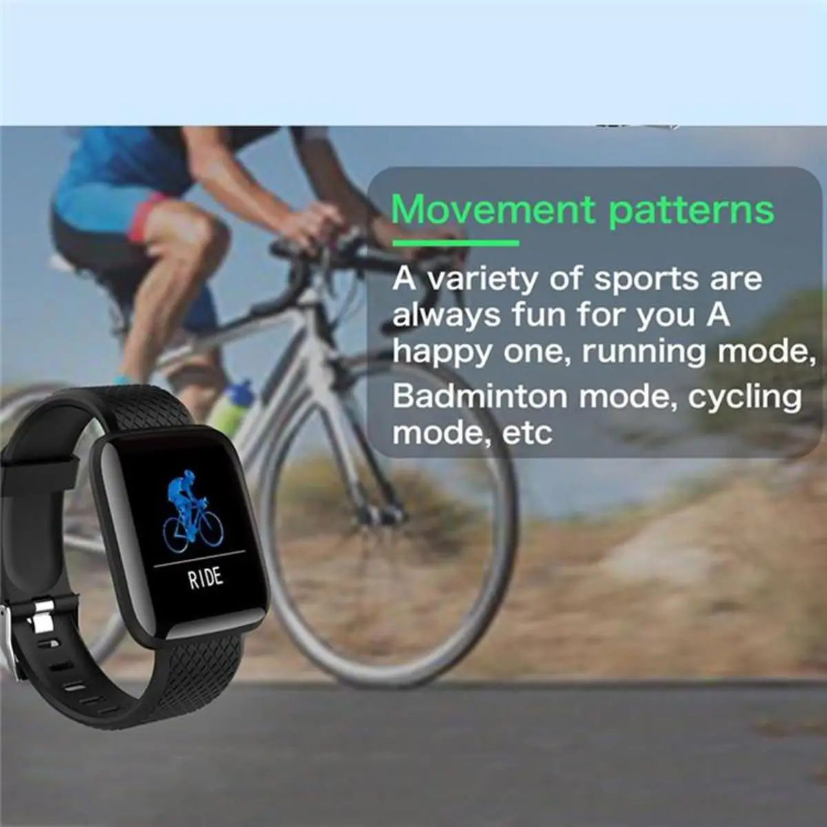 Picture of D116 PLUS Smart Bracelet Heart Rate Blood Pressure Monitor Wristbands Outdoor Sports Fitness Band Waterproof Smart Digital Watch