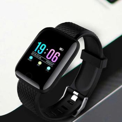 Picture of D116+ Fitness Tracker stayle Smart Fitness Digital Fashionable Watch For Man Black